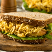 Coronation Chicken and Lettuce Sandwich
