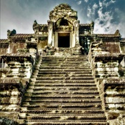 Angkor Wat Temple Stairs, Cambodia