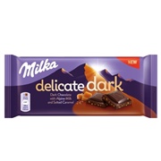 Milka Delicate Dark With Salted Caramel