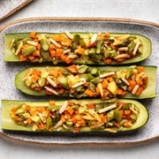 Guacamole Stuffed Courgette