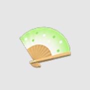 Grass-Green Folding Fan