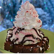Plaza Ice Cream Parlor Peppermint Hot Fudge Brownie Sundae