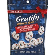 Gratify Gluten Free White Chocolate & Peppermint Covered Twists