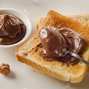Chocolate Hazelnut Spread on Toast