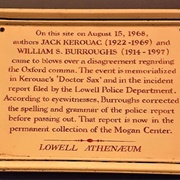 Jack Kerouac and William S. Burroughs Fight Plaque