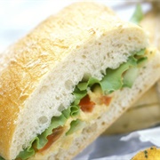 Caramelised Onion Hummus & Lettuce Sandwich