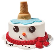 Baskin Robbins Brr the Snowman Cake