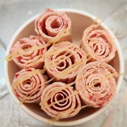 Raspberry Rolled Ice Cream