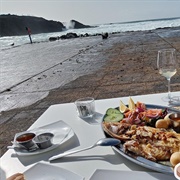 El Cotillo, Eating Lunch With Waves Splashing Our Feet
