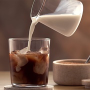 Cold Cafe Au Lait With Almond Silk Milk