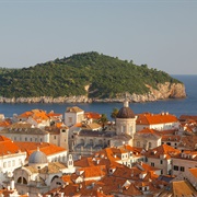 Guitar Player and Peacocks on Lokrum Island