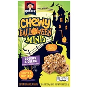Quaker Chewy Halloween Minis Cookies &amp; Cream Granola Bars