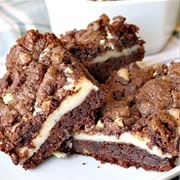 Creme De Menthe Cookie Dough Cheesecake Brownies