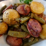 Sausage Green Bean and Potato Casserole
