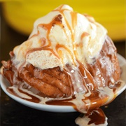 Baked Hasselback Apples With Cinnamon Whipped Cream and Salted Caramel Sauce