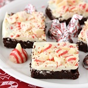 Candy Cane Kiss Brownies