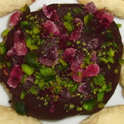 Vegan Bitter Almond Cookies With Jelly Raspberry Pieces