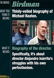 Birdman or (The Unexpected Virtue of Ignorance) (2014)