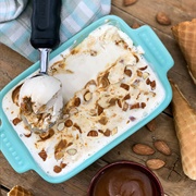 Roasted Almond and Caramel Biscotti Ice Cream