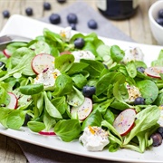 Lettuce Radish and Blueberry Salad