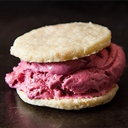 Raspberry Ice Cream Sandwich