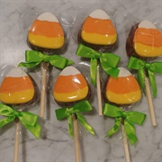 Kimmie's Kandies Candy Corn Chocolate Dipped Oreo Cookie