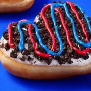 Krispy Kreme Patriotic Cookies & Kreme Heart Doughnut