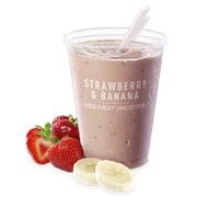 Strawberry Banana Iced Fruit Smoothie