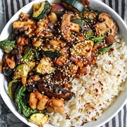 Mushroom Zucchini Rice