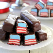 Red, White and Blue Raspberry Candy Bars