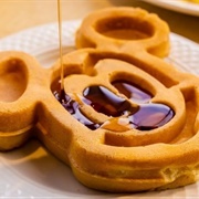 Mickey-Shaped Waffle