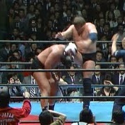 Jumbo Tsuruta & Yoshiaki Yatsu V. Genichiro Tenryu & Stan Hansen AJPW Tag League 1989 Day 18