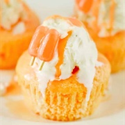 Orange Creamsicle Ice Cream Cupcakes