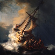 Burza Na Jeziorze Galilejskim - Rembrandt (Boston, Isabella Stewart Gardner Museum)