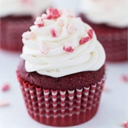 Peppermint Red Velvet Cupcake