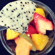 Dragonfruit Strawberry and Orange Salad