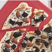 Patriotic Oreo Cookie Bark