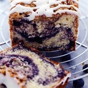 Blueberry Pie Muffin Bread Lemon Glaze