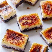 Blueberry Cheesecake Creme Brulee Bars