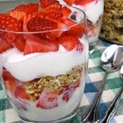 Strawberry Yogurt Granola Parfait