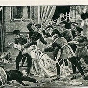 King  Obrenović and Queen Draga Are Assassinated  by the Black Hand