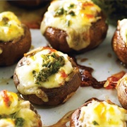 Baked Mushrooms, Onions, and Mozzarella