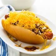 Cincinnati-Style Chili Dog