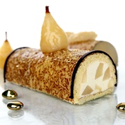 Pear Mousse Yule Log
