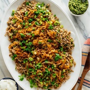 Lemony Lentils and Rice With Caramelized Onions
