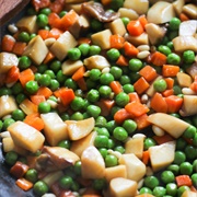 Onion, Mushroom, Carrot and Peas Mixture (Hot)