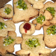 Vegan Walnut Redcurrant Cookies With Chopped Pistachios