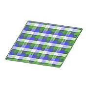 Green Checked Rug