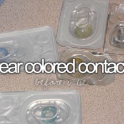 Wear Colored Contact Lenses