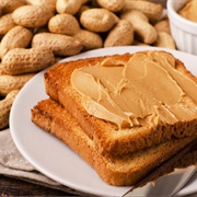 2 Slices Toast and Peanut Butter